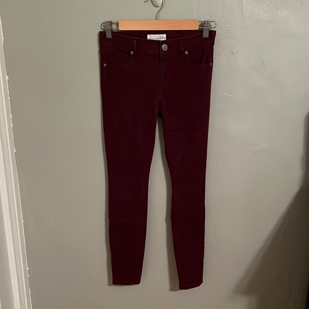 LOFT sateen skinny pants - Picture 3 of 10
